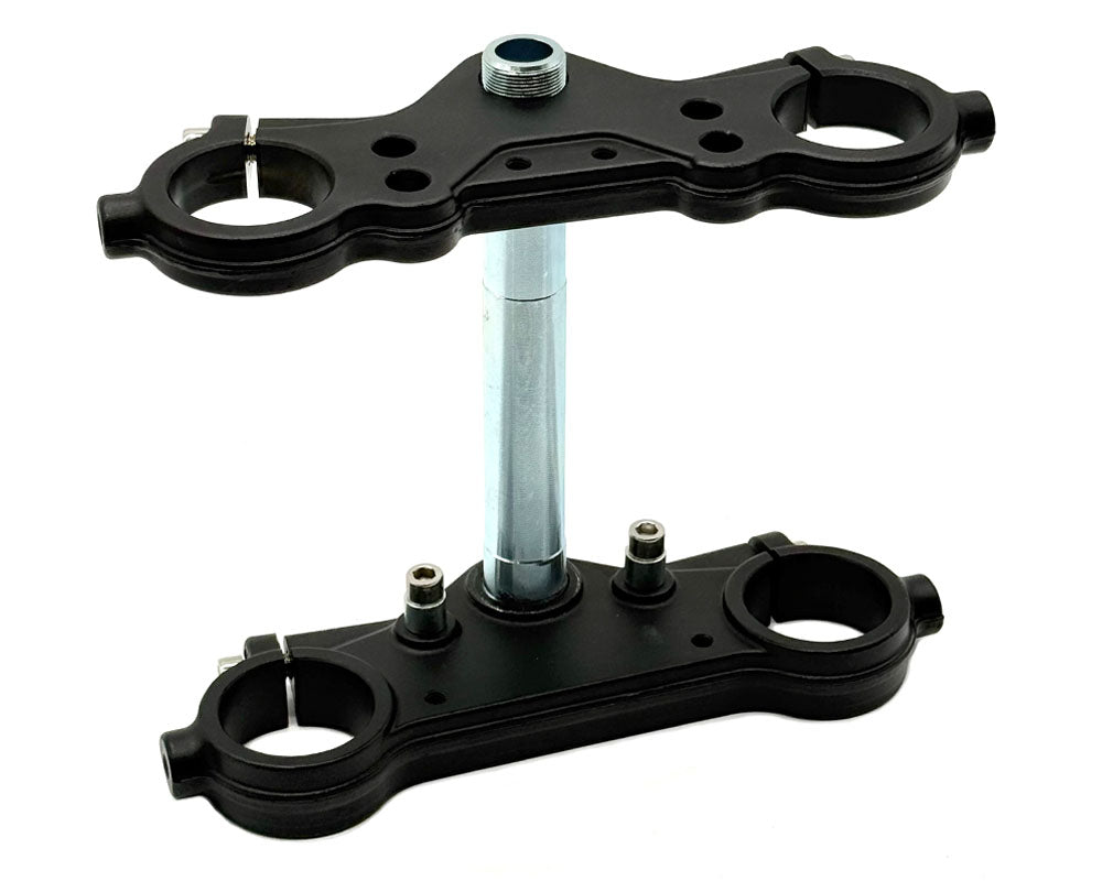 Fork Clamp Set, Forged 6061, 43mm/45mm 0 Degree Rake w/Stem and Hardware, Black Color (Part #10281) Fits TT1600R, HRH, HRS, XRA, XRB