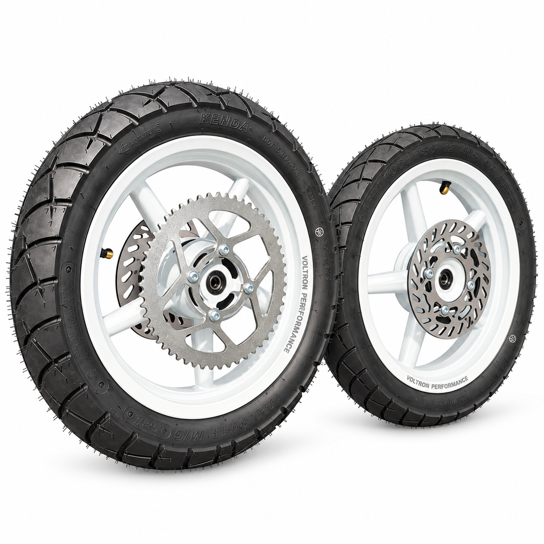 the watts shop white super moto mags 14"