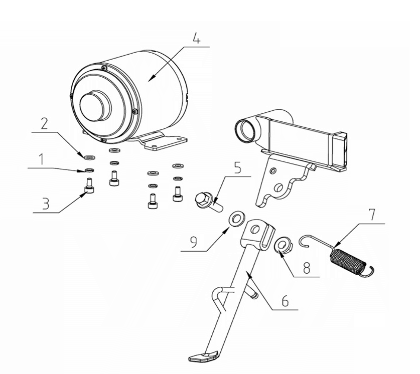 Motor, 24v 350w BDC (Part #19014) Fits TT350R Use 19040 500w motor for Upgrade