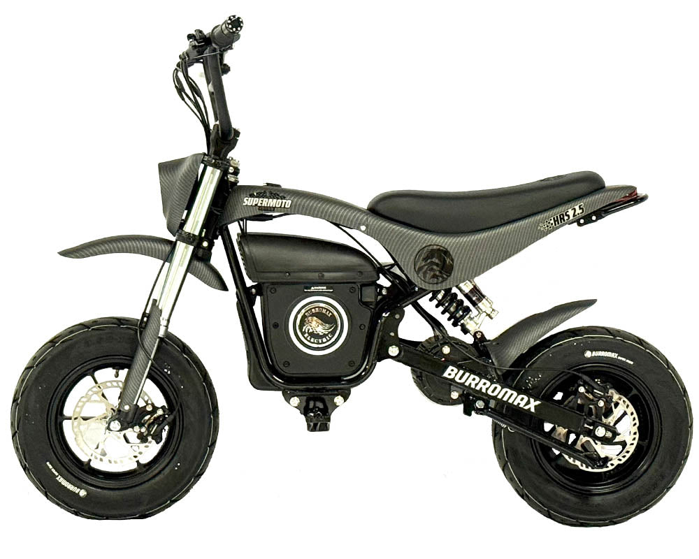 Electric Pit Bike, HRS Model, 3.5kw Rated, 6kw Peak, 52V Lithium Ion Powered (Color: HRS Black)