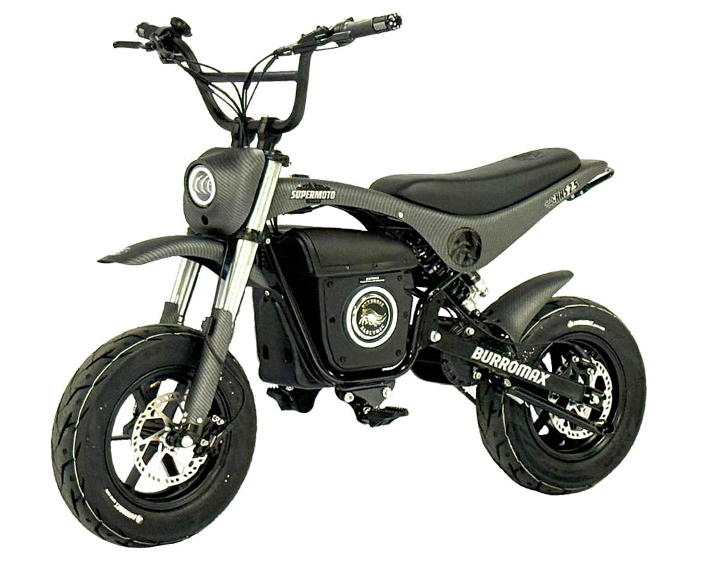 Electric Pit Bike, HRS Model, 3.5kw Rated, 6kw Peak, 52V Lithium Ion Powered (Color: HRS Black)