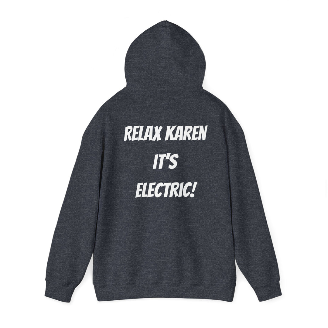 Electric Motorcycle Enthusiast Hoodie - Relax Karen Design
