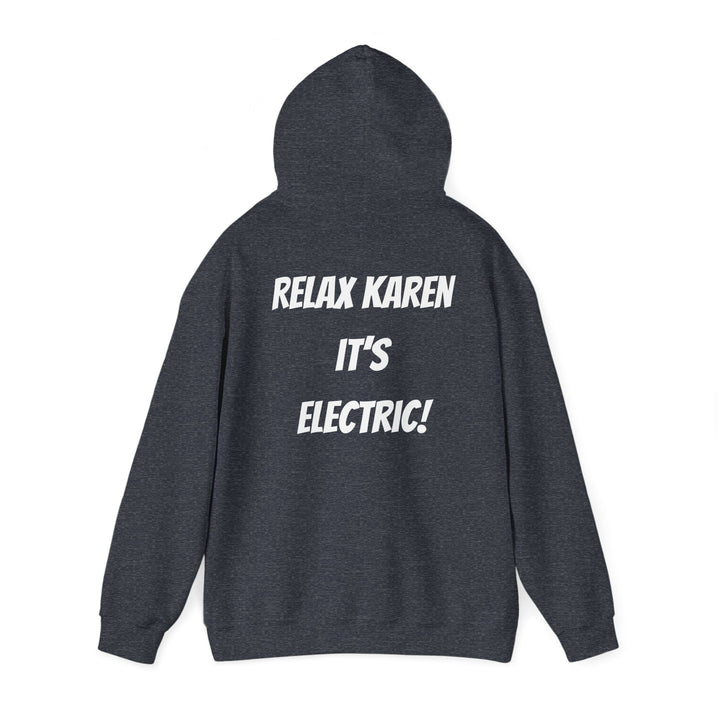 Electric Motorcycle Enthusiast Hoodie - Relax Karen Design