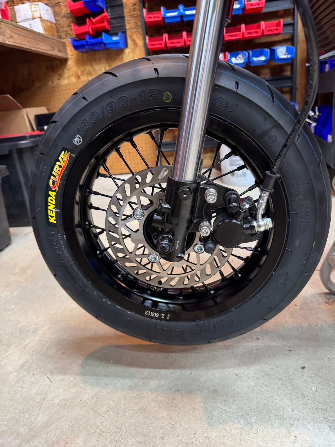 Modified Razor MX or SX 12" Supermoto Wheel Kit