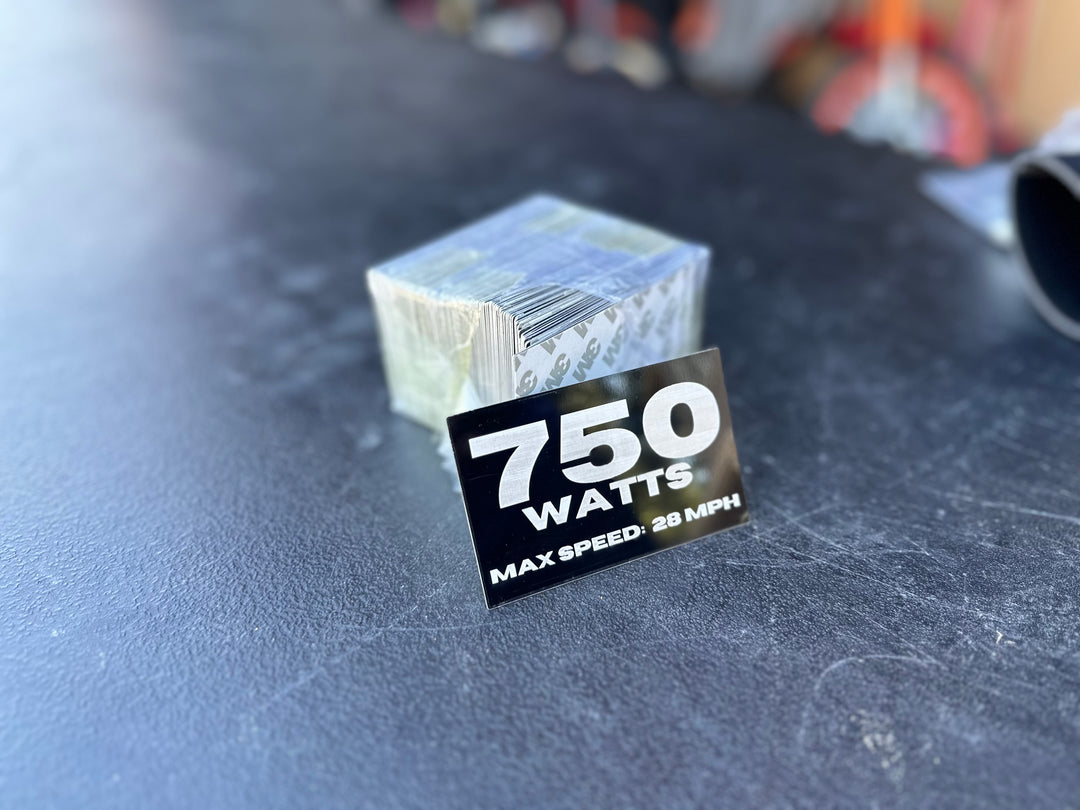 750 Watt Metal Sticker
