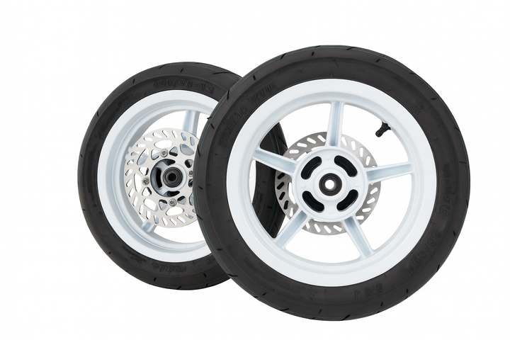 Tuttio Soleil / Valtinsu EM-5 / Yozma / Heybike Super Moto Mags With Kenda 12" Tires (White)