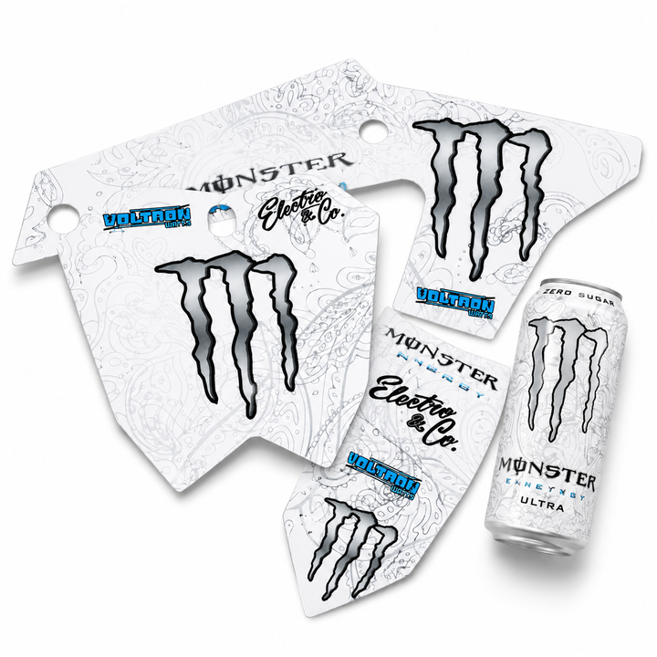 White Monster E&C ETM RTR Decal Kit 60V & 72V