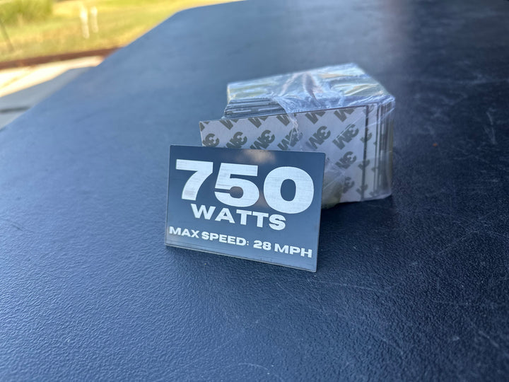 750 Watt Metal Sticker