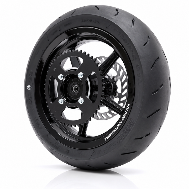 Tuttio Soleil / Valtinsu EM-5 / Yozma Super Moto Mags With Kenda 12" Tires (Black)