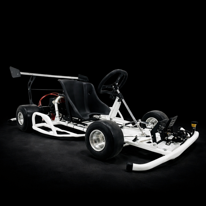 Go-kart on a black background