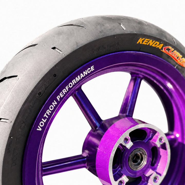 Voltron performance electric pit bike purple supermoto mags