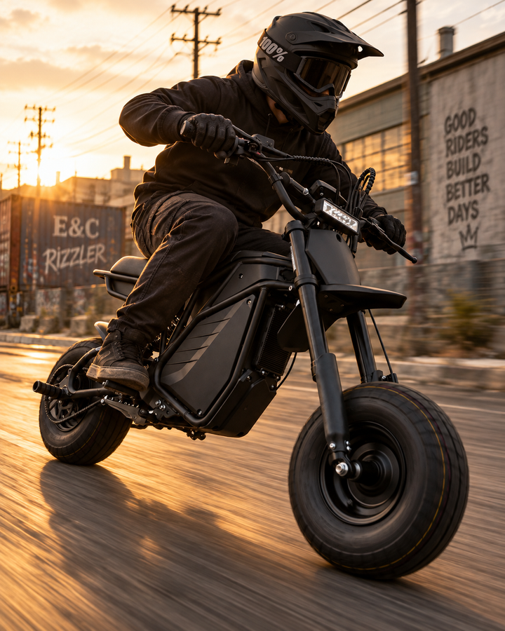 Rizzler Sport 72V Electric Mini Bike | 8,000W 60MPH Stunt Bike – Electro & Company