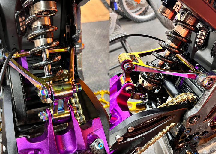 Heavy Hitter Titanium Surron 1.5" Linkage Upgrade