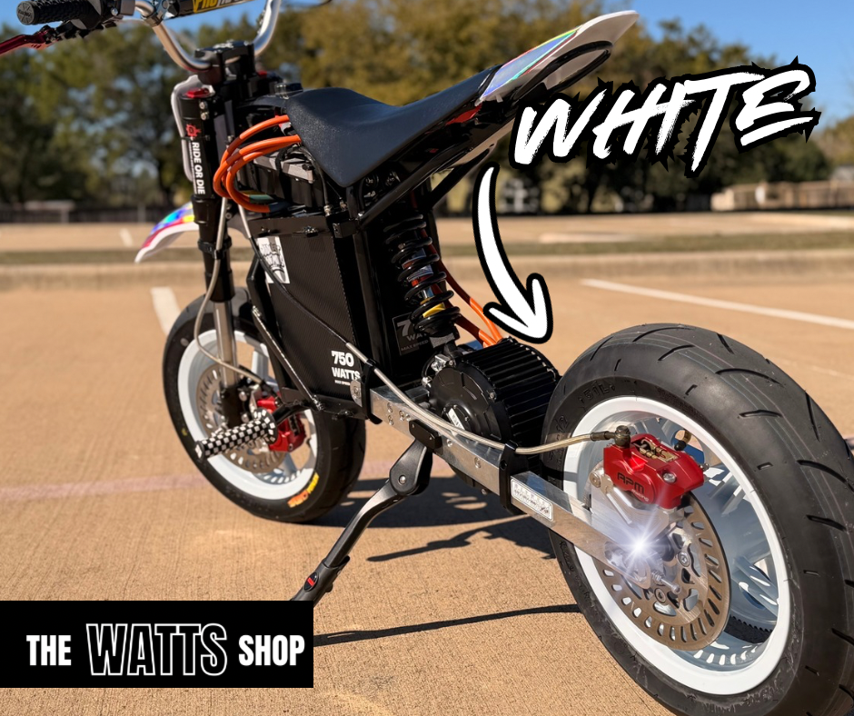 white pit bike supermoto mags - the watts shop