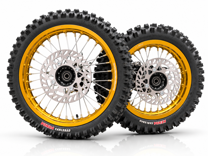 12/14" Dirt Wheel Set for Tuttio, Valtinsu EM5, Valtinsu & Electric Pit Bikes | Kenda Carlsbad Tires Included
