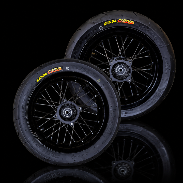 Modified Razor MX or SX 12" Supermoto Wheel Kit