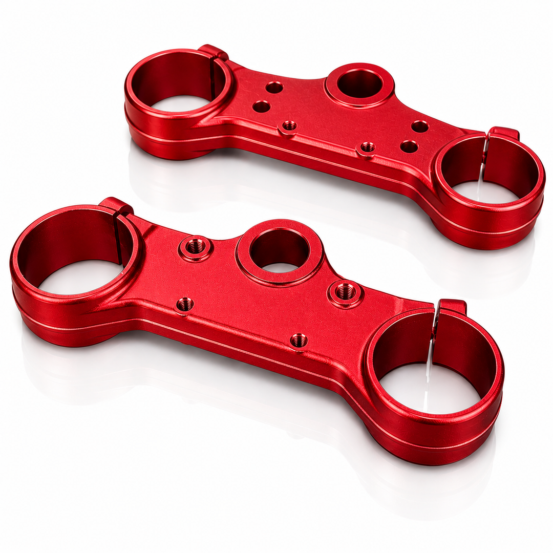 ETM RTR ANODIZED TRIPLE CLAMPS.