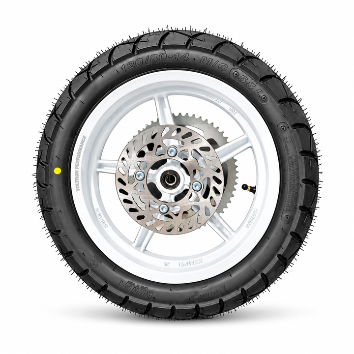 the watts shop front 14" super moto wheel of electric pit bike
