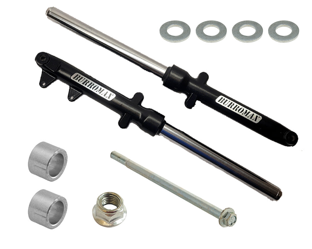 Fork Leg Set, Oil Type, Right and Left, Includes Hardware (axle, Nut, Spacers) Black (part #10166) Fits Tt350r, Tt…