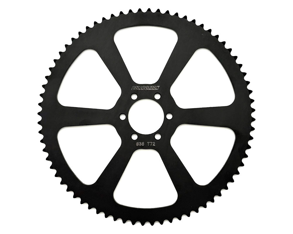Sprocket, 72T Performance Steel #35 Chain, 48mm Bc- 37.1mm Id, Black(part #10275) Fits Tt1600r, Hrh, Hrs, Xra… (1)