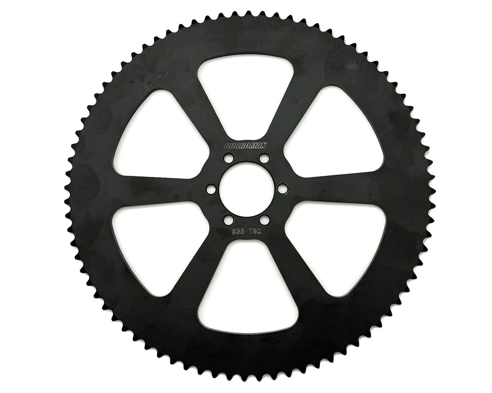 Sprocket, 80T Tooth Performance Steel #35 Chain, 48mm Bc- 37.1mm Id, Black (part #10276) Fits Tt1600r, Hrh, H… (1)