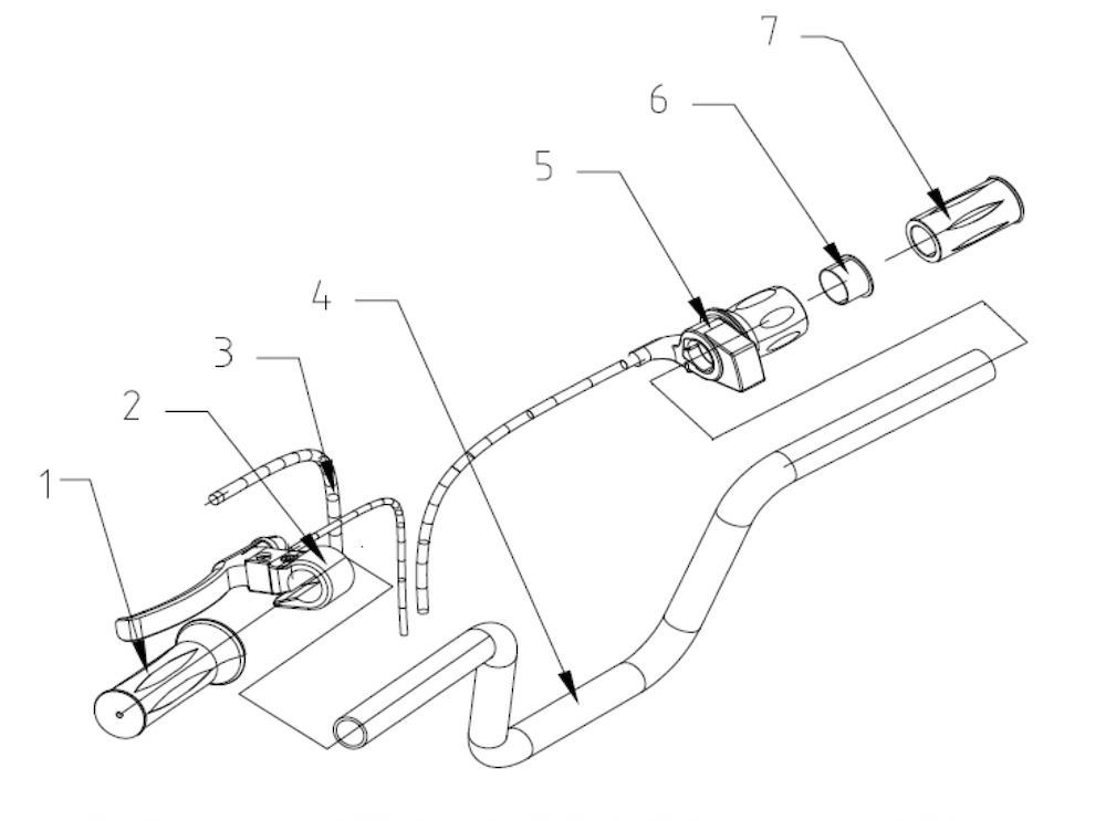Cable, Rear Brake 41.5″ Housing Length (part #10009) Fits Tt250, Tt350r, Tt750r product photo