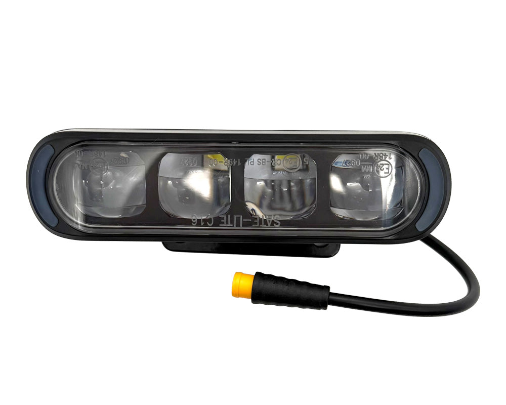 Headlight, Flat, 4 LED with Halo Side and Bracket (part #19079) Fits Tt1600r, Hrh, Hrs, Xra, XRB product photo 1