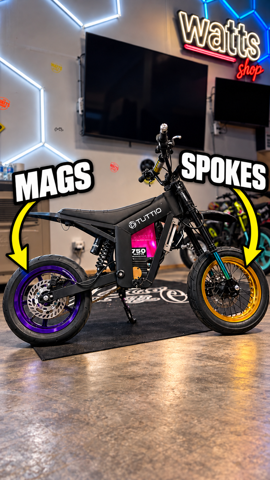 Pit Bike 12" Aluminum Supermoto wheel Set- Kenda Tires Included - Image 13